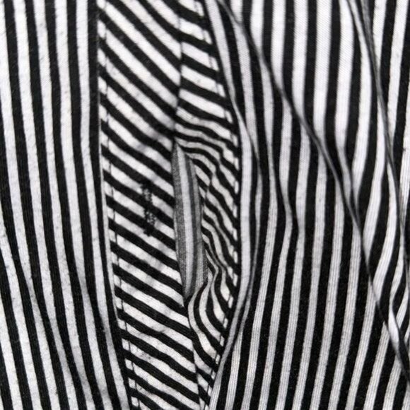 Eden & Olivia Black & White Striped Button-Up Shirt 2X Made In China - Picture 3 of 8